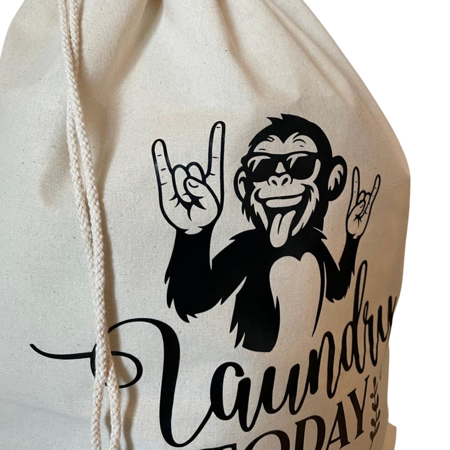Travel Large Laundry Bags Recycled Cotton XL Size 49 x 75cm University Dorm Room Essentials Drawstring Bag Heavy Duty Laundry Bag