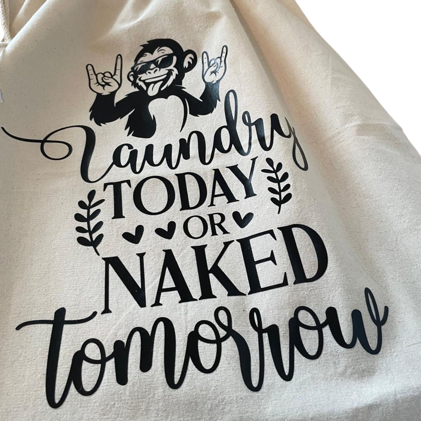 Travel Large Laundry Bags Recycled Cotton XL Size 49 x 75cm University Dorm Room Essentials Drawstring Bag Heavy Duty Laundry Bag