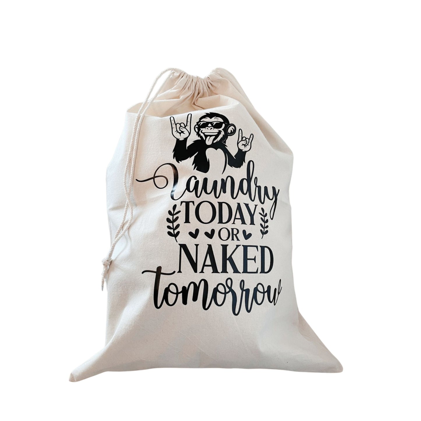Travel Large Laundry Bags Recycled Cotton XL Size 49 x 75cm University Dorm Room Essentials Drawstring Bag Heavy Duty Laundry Bag