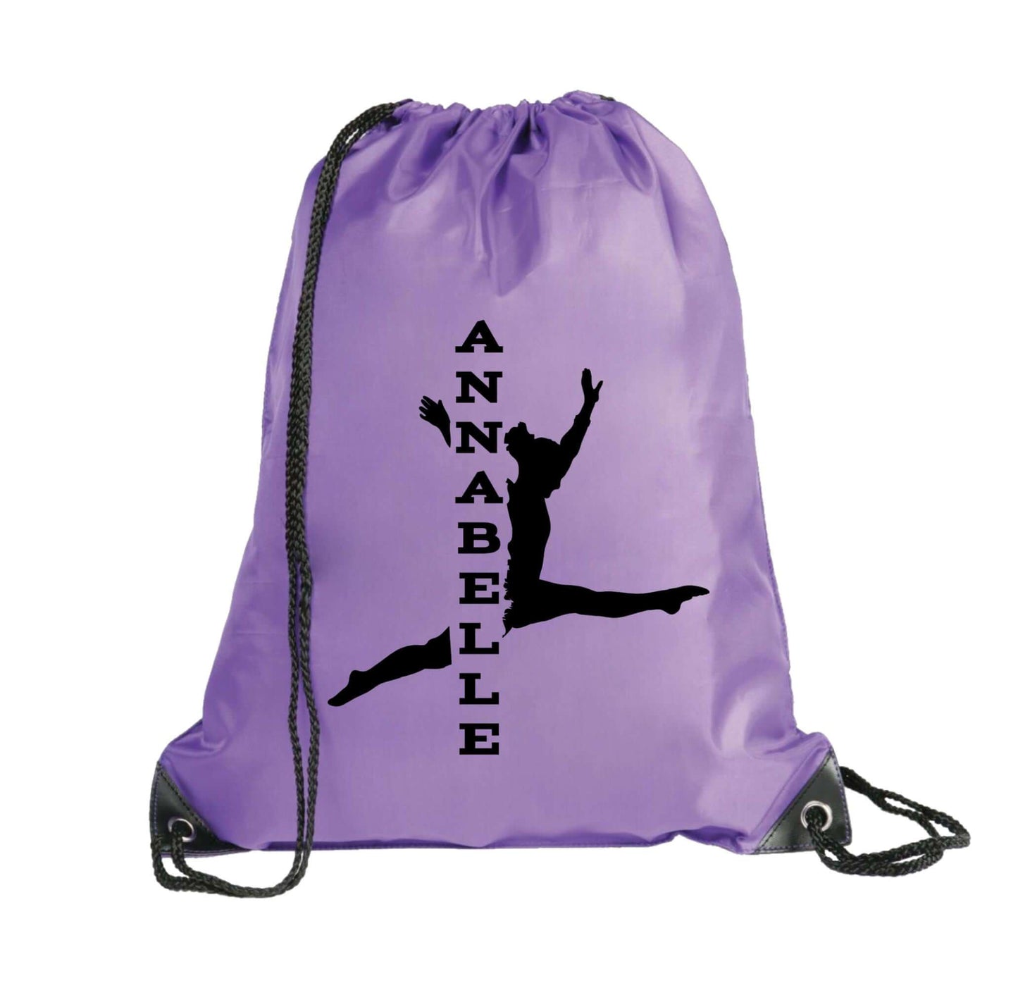 Personalised Gymnast Gym Bag, PE Gym Kit School Kids Sport Print Drawstring Rucksack - EMU Works