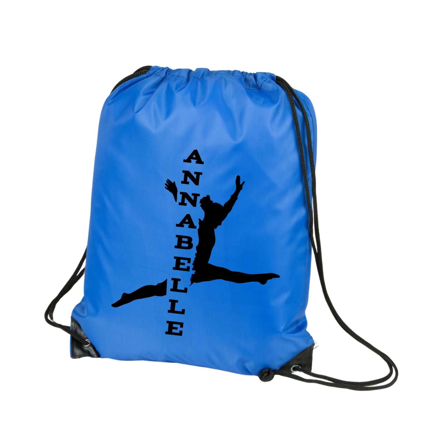 Personalised Gymnast Gym Bag, PE Gym Kit School Kids Sport Print Drawstring Rucksack - EMU Works