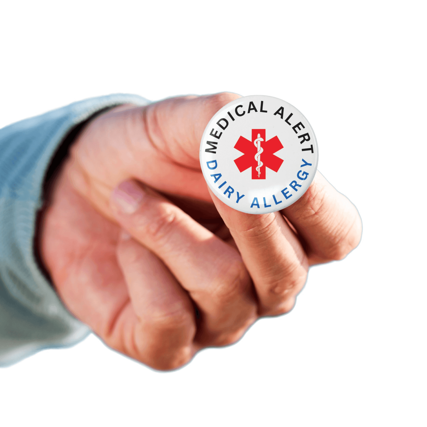 Dairy Allergy Medical Alert Badge | 1in 25mm Pin Button