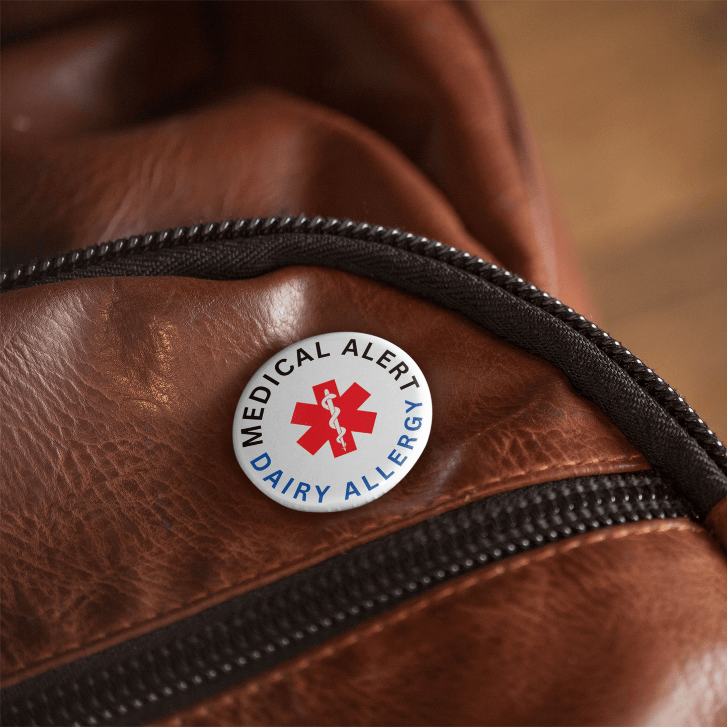Dairy Allergy Medical Alert Badge | 1in 25mm Pin Button