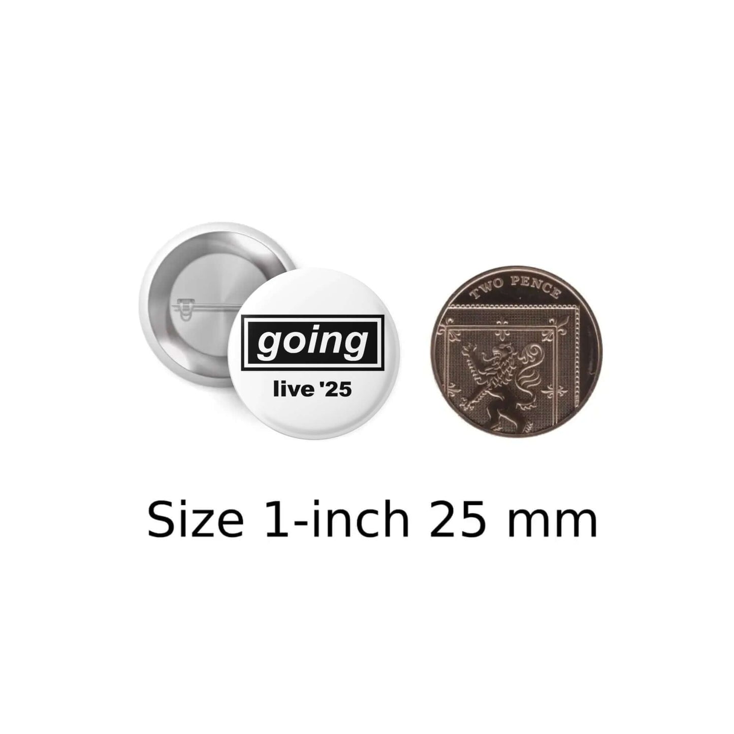 Oasis Gifts Pin Button Badge - 1 Inch Glossy Print Pinback for Secure Fit | Indie Music Gifts - EMU Works