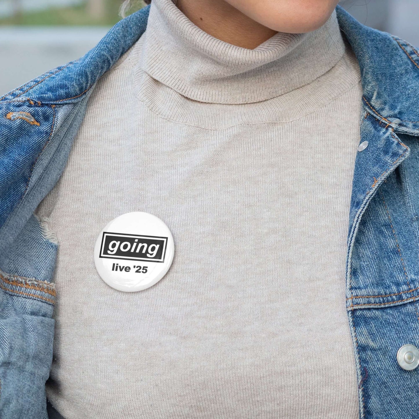 Oasis Gifts Pin Button Badge - 2 inch 50mm Glossy Print Pinback for Secure Fit | Indie Music Gifts & Oasis Band Gifts | Ideal for Oasis Gift Fans, Concert Ticket Owners, Going '25 Collectors - EMU Works