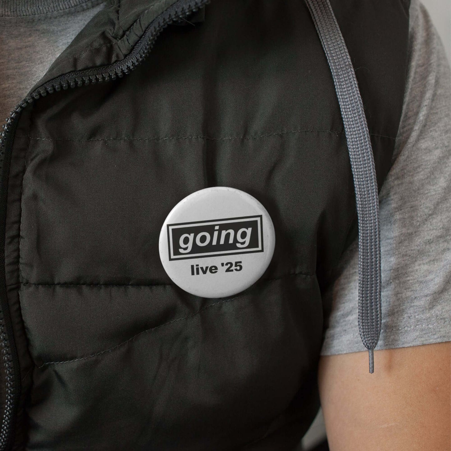 Oasis Gifts Pin Button Badge - 2 inch 50mm Glossy Print Pinback for Secure Fit | Indie Music Gifts & Oasis Band Gifts | Ideal for Oasis Gift Fans, Concert Ticket Owners, Going '25 Collectors - EMU Works
