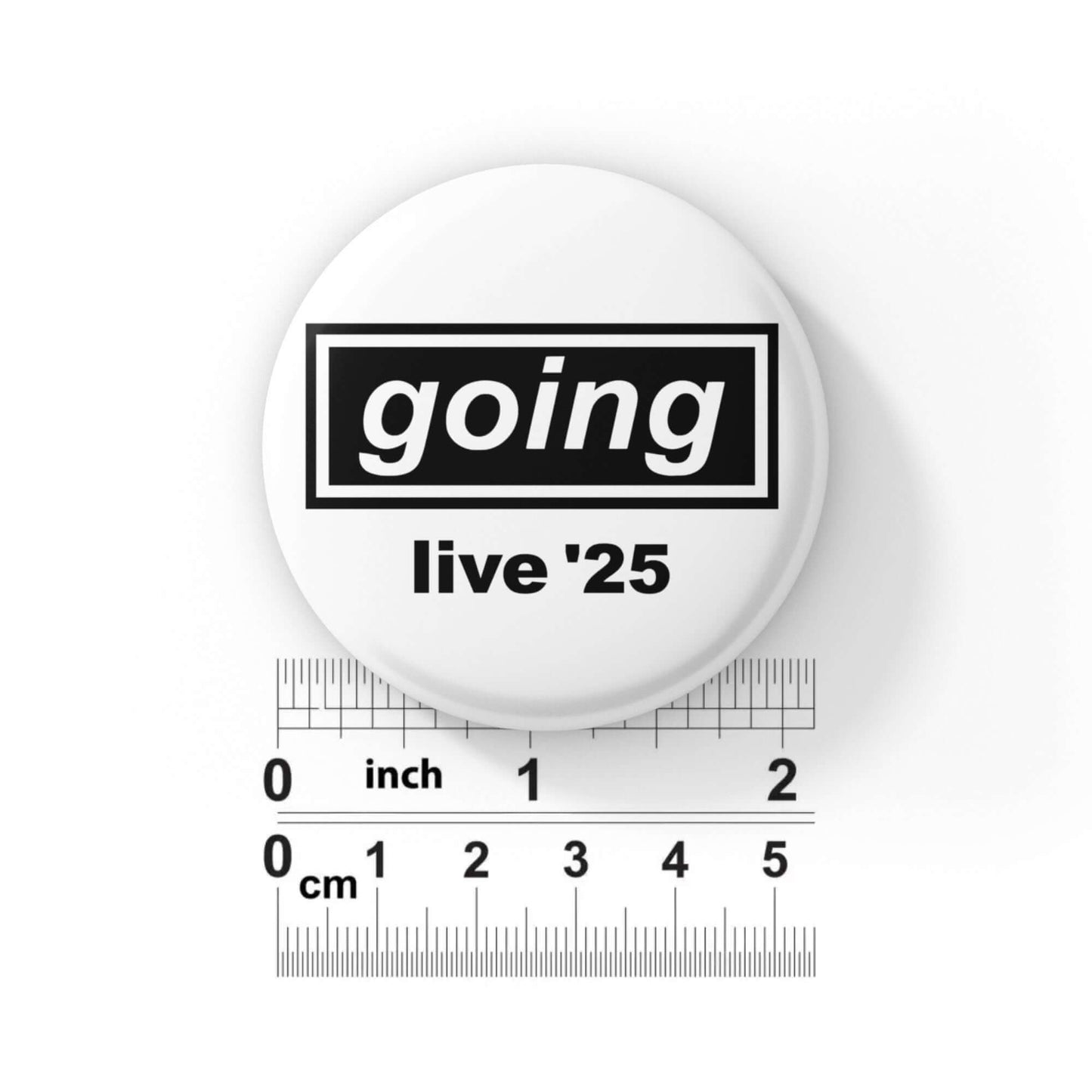 Oasis Gifts Pin Button Badge - 2 inch 50mm Glossy Print Pinback for Secure Fit | Indie Music Gifts & Oasis Band Gifts | Ideal for Oasis Gift Fans, Concert Ticket Owners, Going '25 Collectors - EMU Works