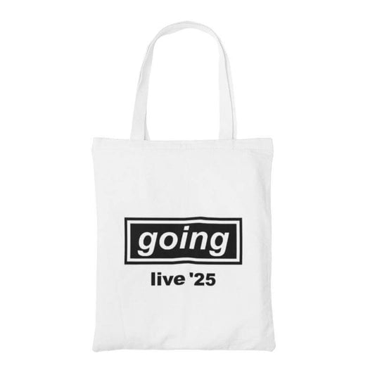Oasis Band Tote Bag - Durable 41cm x 37cm Shopping Bag for Fans - Eco - Friendly Oasis Gift - EMU Works