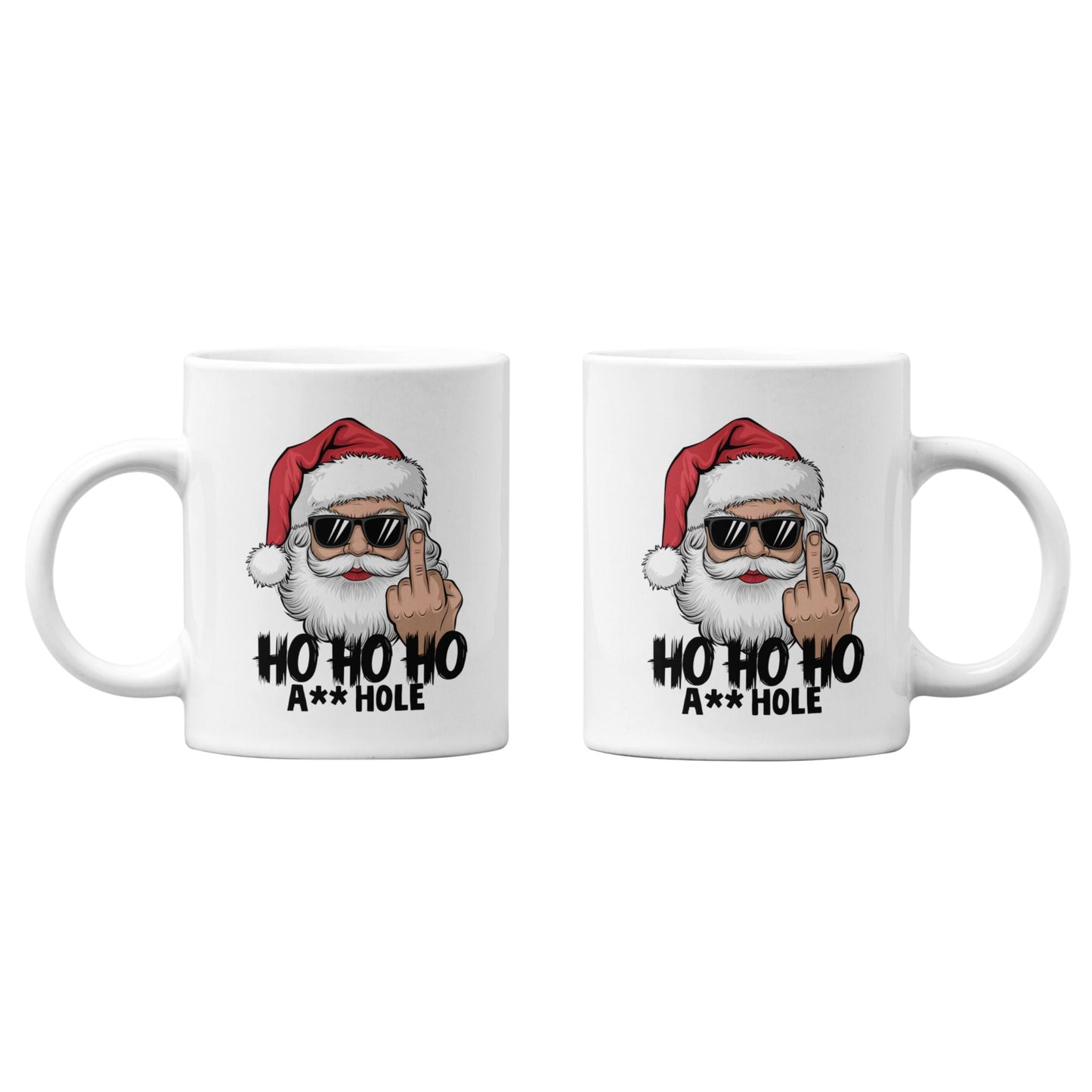 Christmas Rude Santa Claus Funny Coffee Cup White Ceramic Mug Inappropriate Gifts Dishwasher Safe