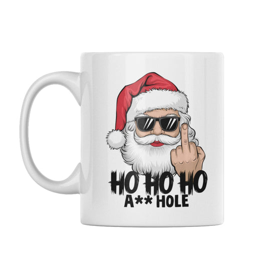 Funny Christmas Mug - Rude Santa Claus 11oz Ceramic Coffee Cup, Dishwasher Safe Gag Gift - EMU Works