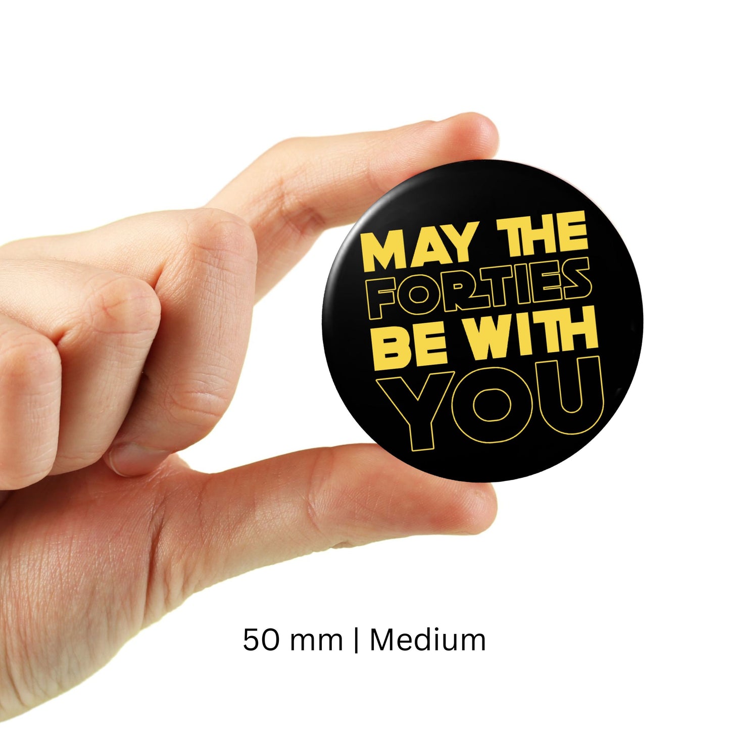 Show off your love for Star Wars with the May The Forties Be With You design. Get yours now and add some fun to your birthday celebrations!