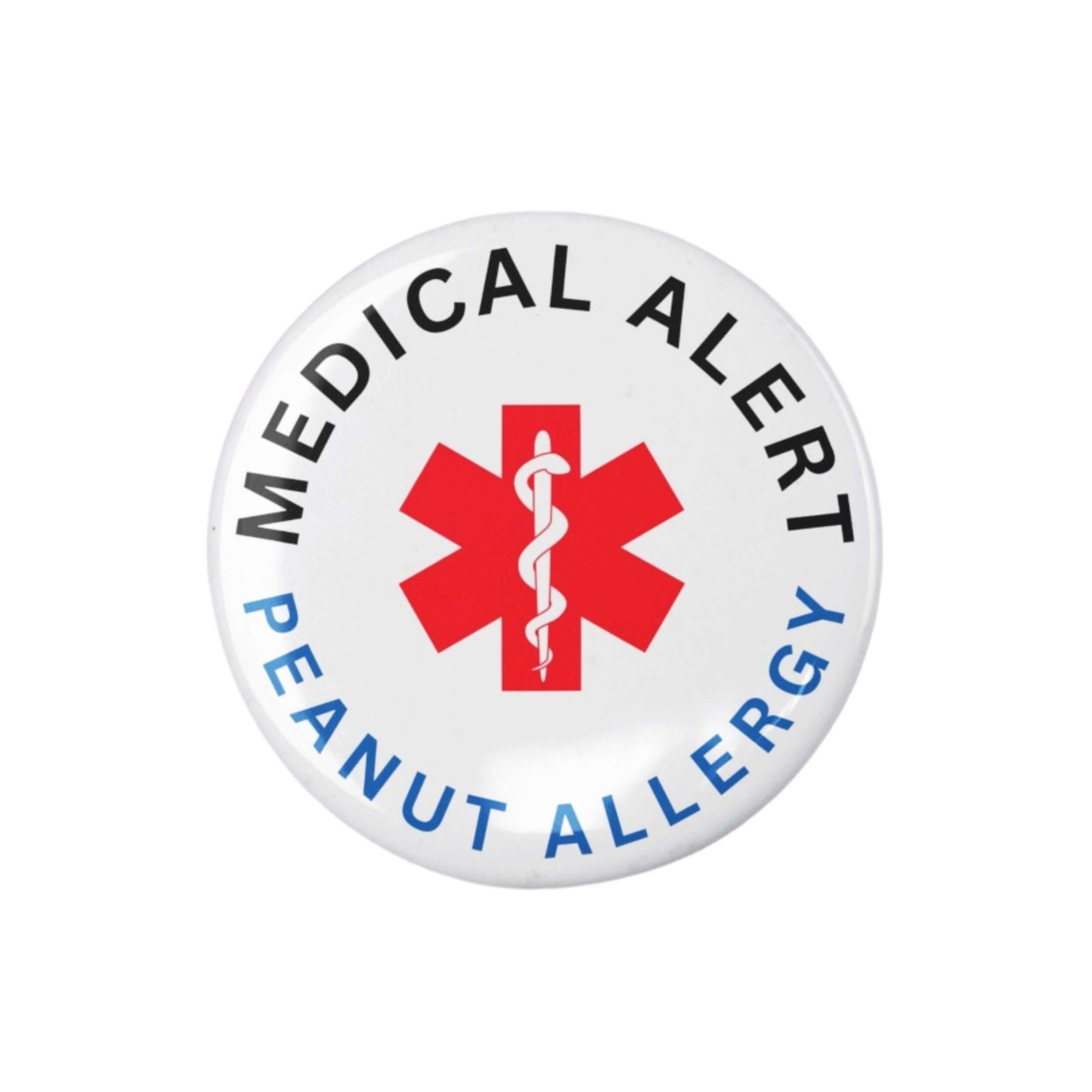 Peanut Allergy Medical Alert Logo Badge 1 in 25 mm - EMU Works