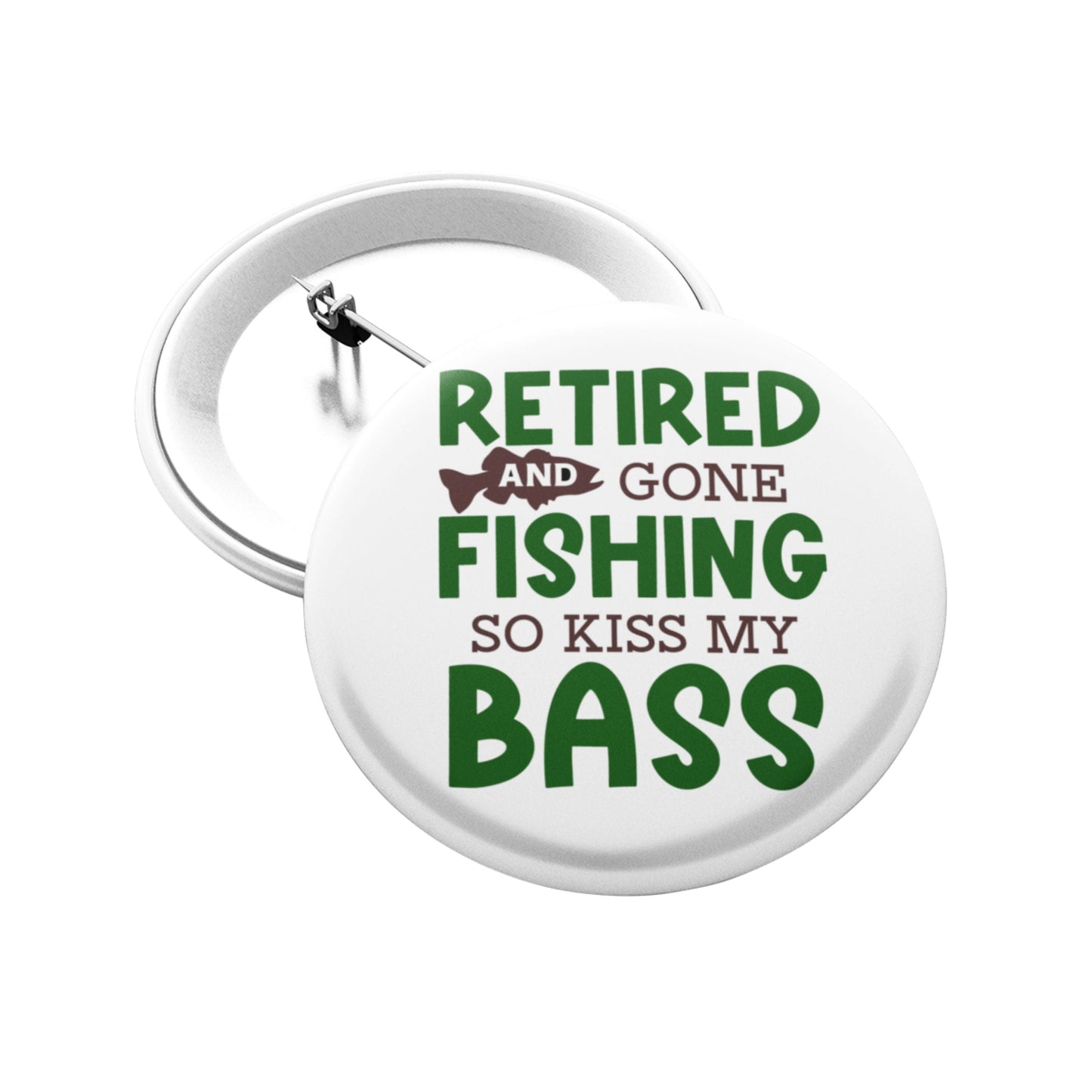 Celebrate retirement with our fishing pin badge! A funny gag gift for any retirement party. Perfect for the avid fisherman!