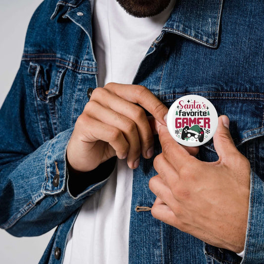 Christmas Gamer Gift - Fun Santa Badge Stocking Stuffer For Boys & Girls - EMU Works