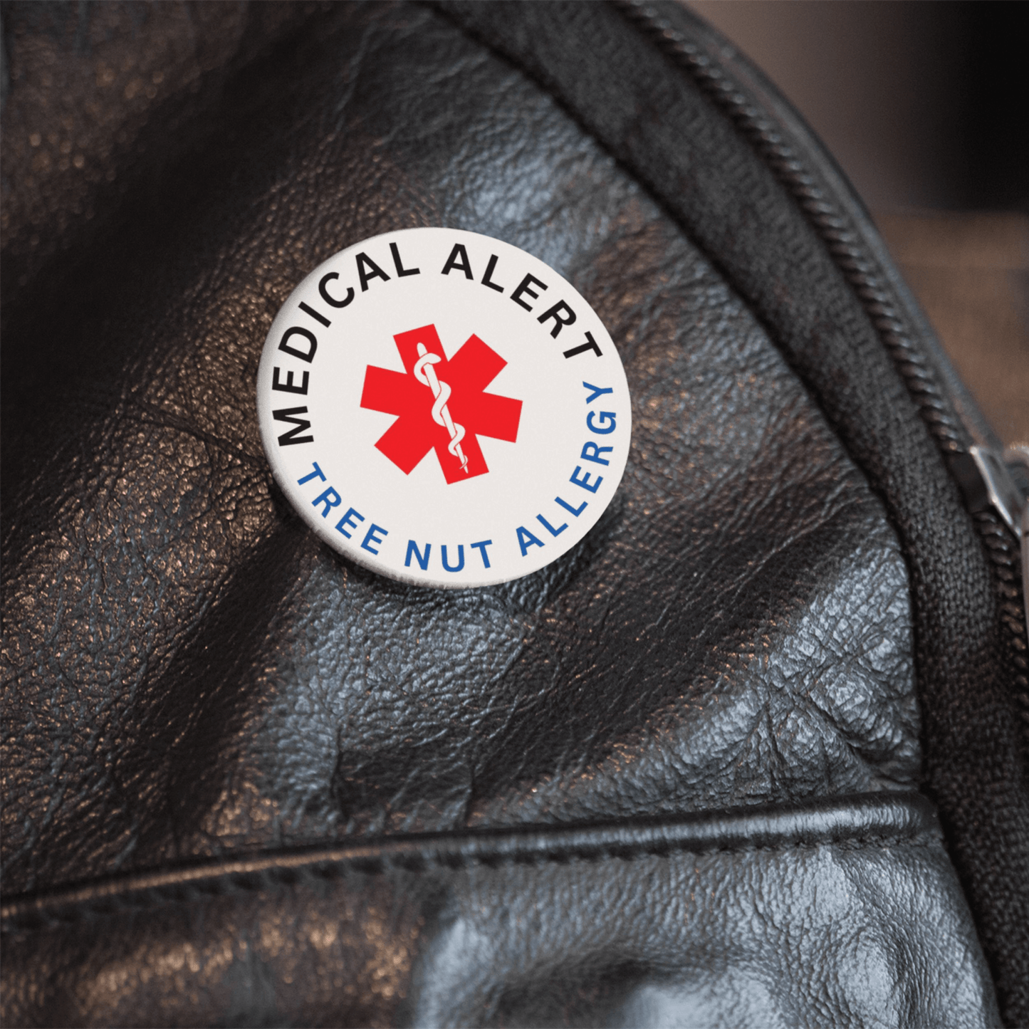 Food Allergy Alert Tree Nut Allergy Pin Badge 25Mm - Clear, Secure, and Reliable Safety Alert - EMU Works