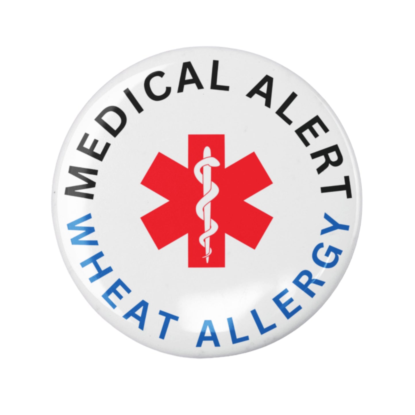 Wheat Allergy Medical Alert Logo Badge 1in 25mm