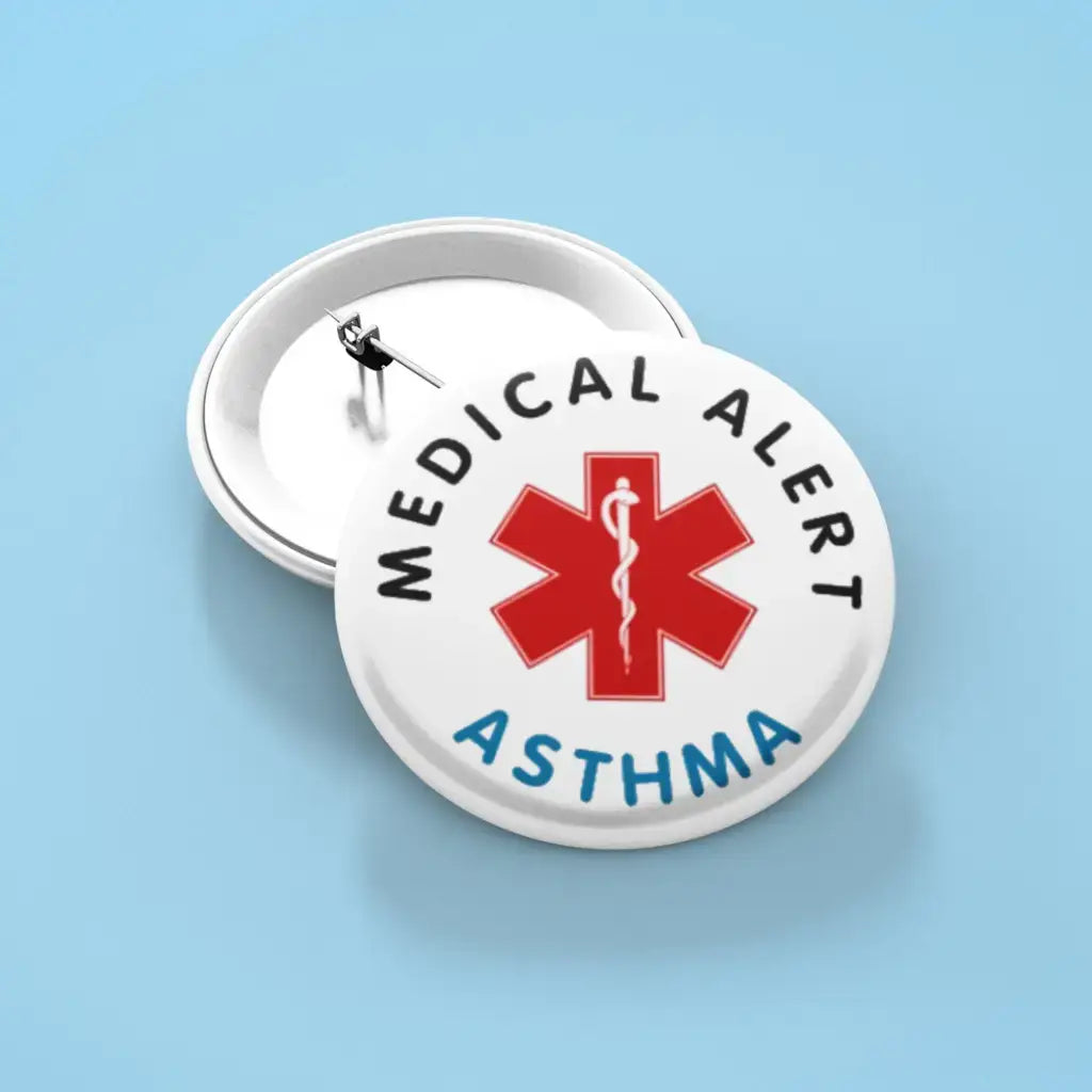 Asthma Medical Alert Badge | Logo Med ID 1in 25mm - EMU Works