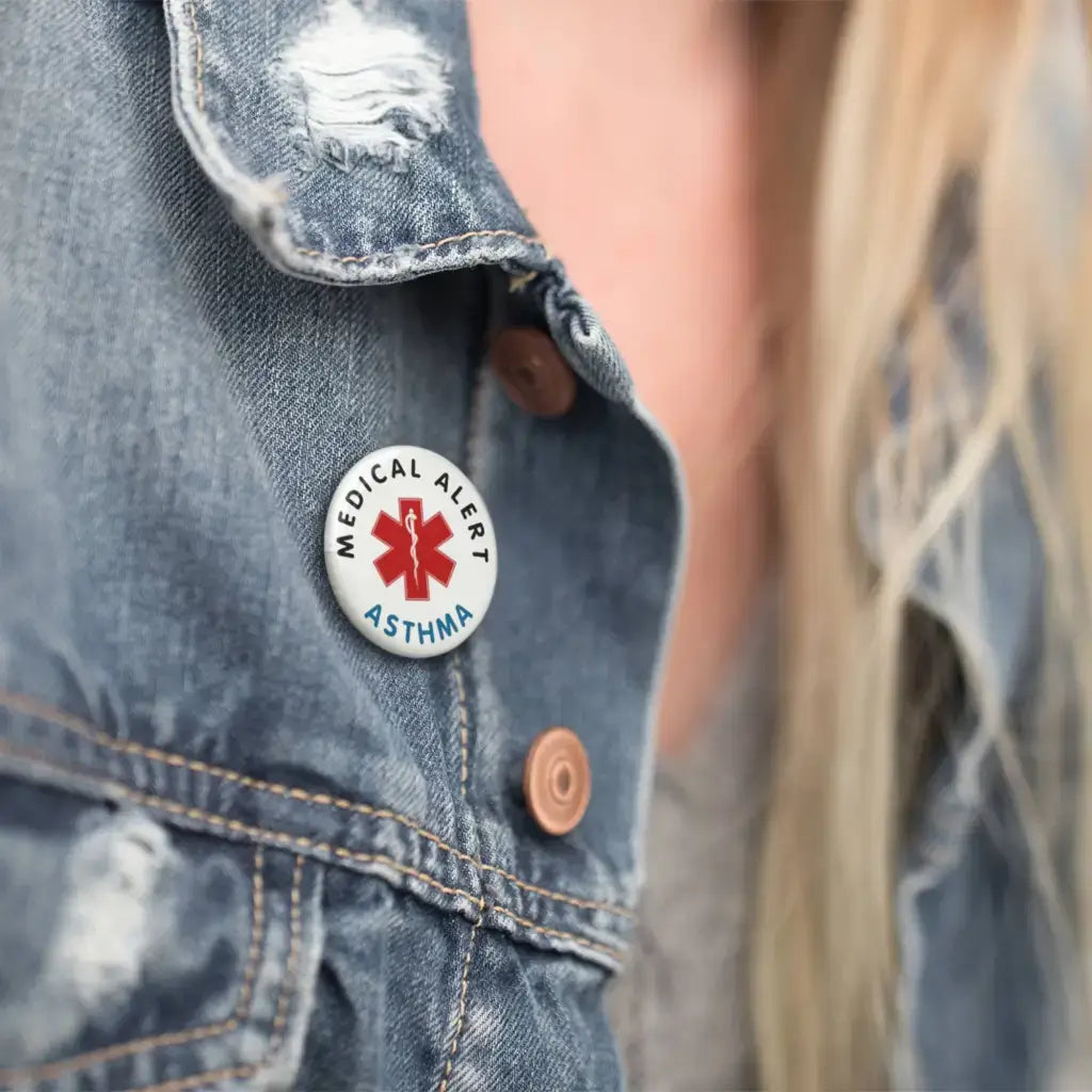 Asthma Medical Alert Badge | Logo Med ID 1in 25mm - EMU Works