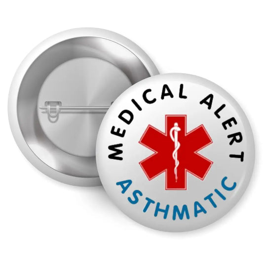 Asthmatic Medical Alert Pin Badge | EMU Works Apparel &