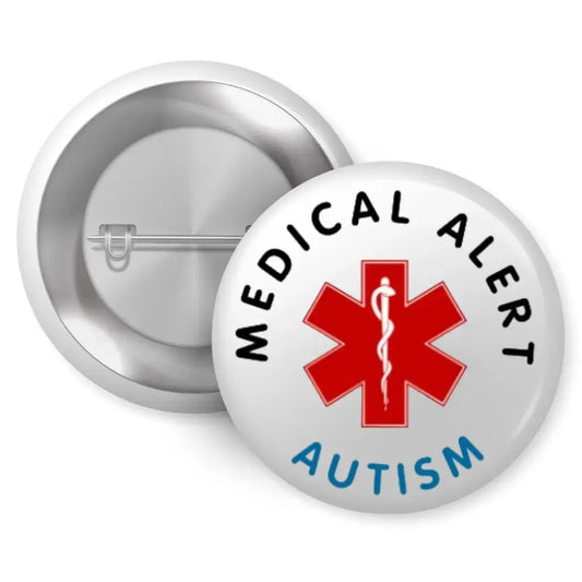 Autism Medical Alert Logo Badge 1in 25mm - EMU Works