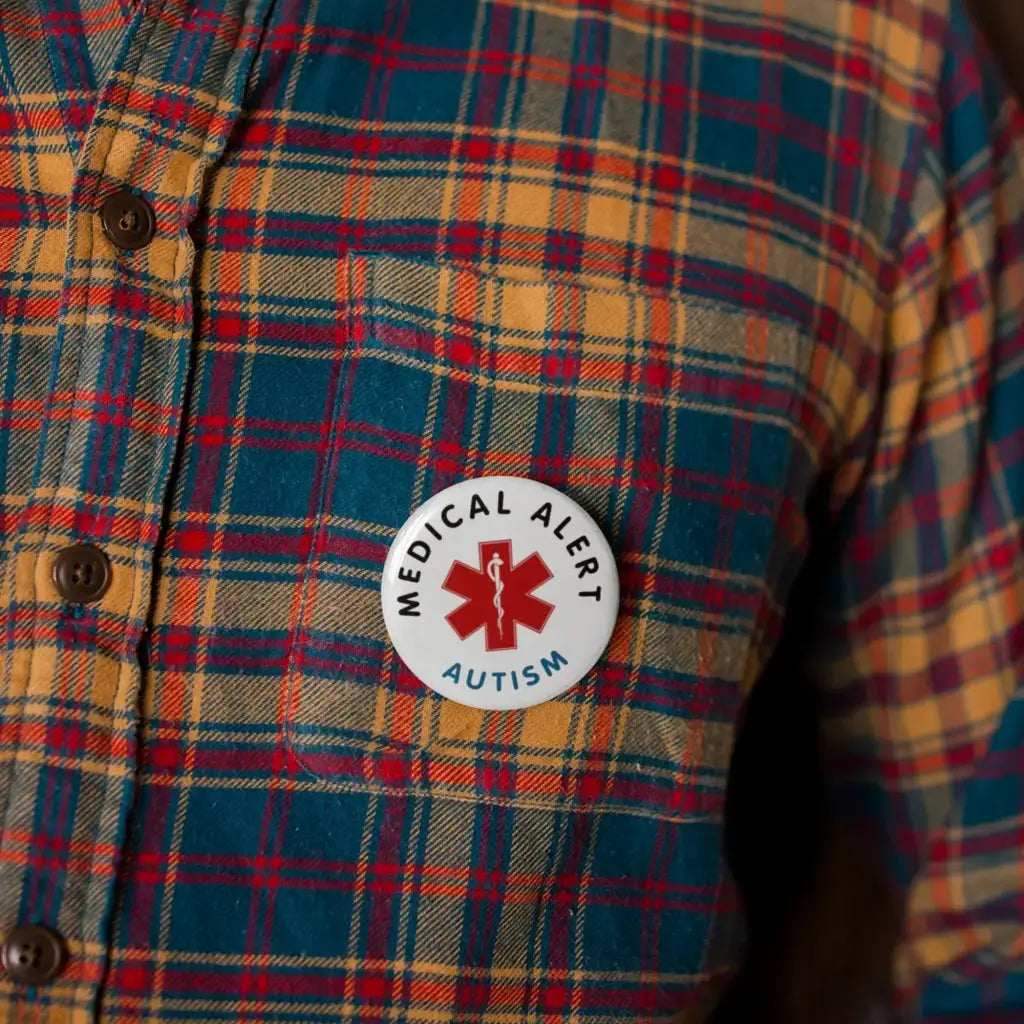 Autism Medical Alert Logo Badge Size 2 in 50 mm - EMU Works