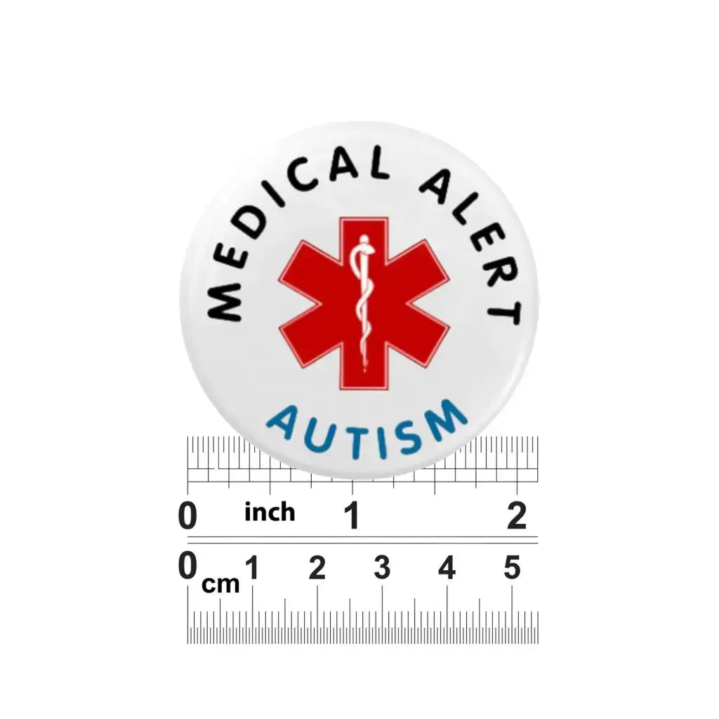 Autism Medical Alert Logo Badge Size 2 in 50 mm - EMU Works