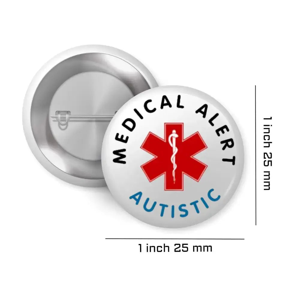 Autistic Medical Alert Name Badge - Essential for Hidden Disability Lanyards, Medical Alert for Men & Women,Medical ID,Medical Alert Accessories - EMU Works