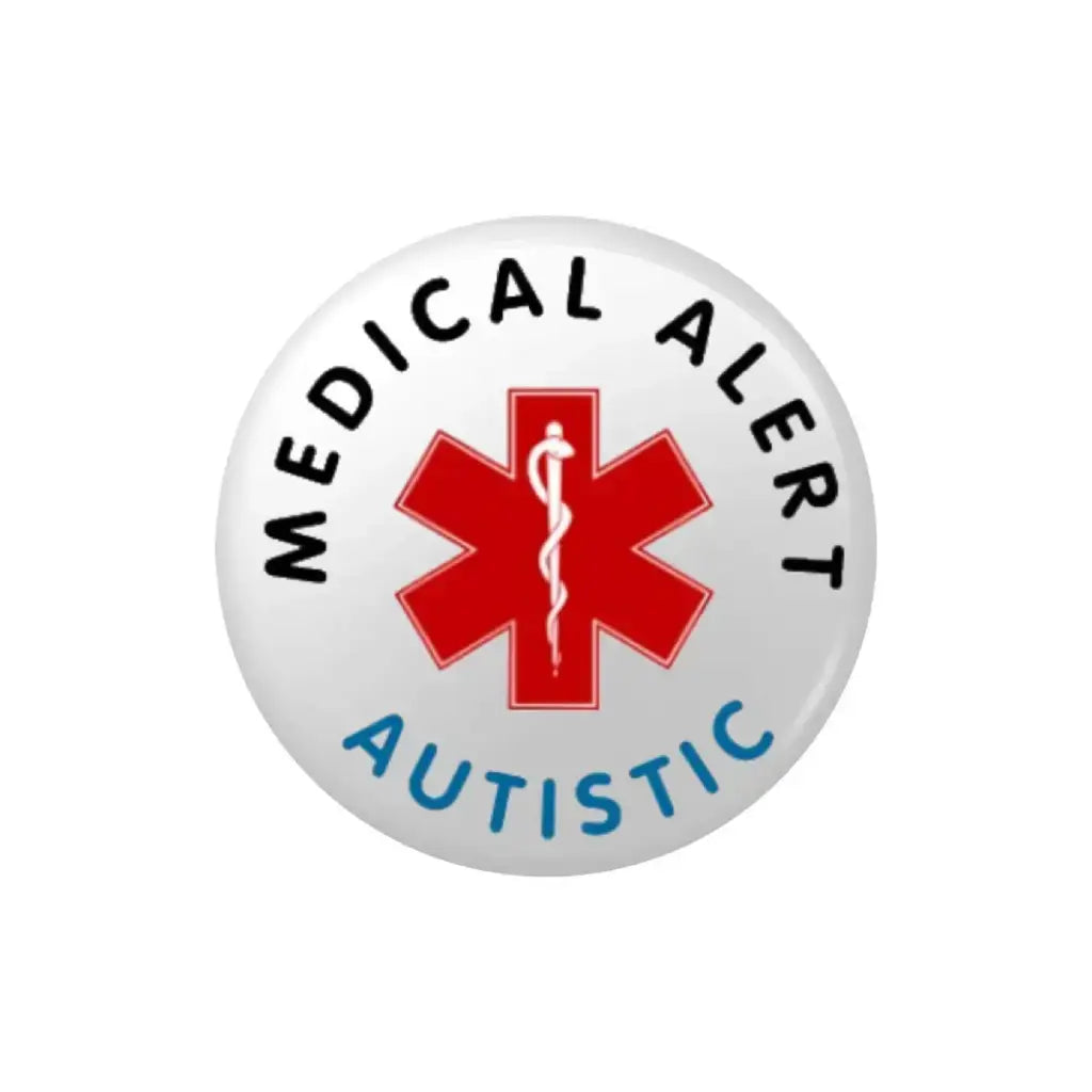 Autistic Medical Alert Name Badge - Essential for Hidden Disability Lanyards, Medical Alert for Men & Women,Medical ID,Medical Alert Accessories - EMU Works