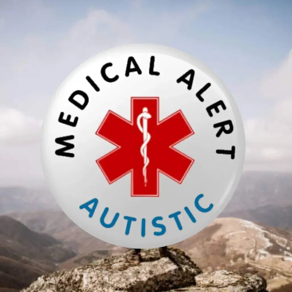 Autistic Medical Alert Name Badge - Essential for Hidden Disability Lanyards, Medical Alert for Men & Women,Medical ID,Medical Alert Accessories - EMU Works