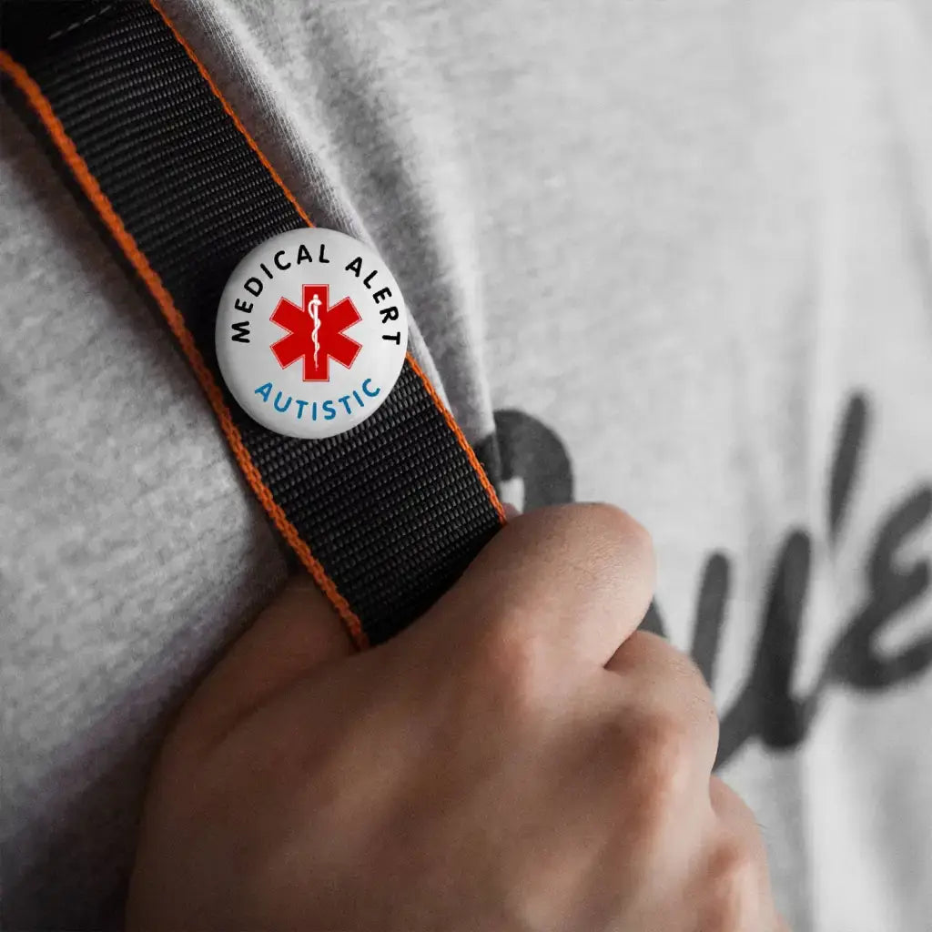 Autistic Medical Alert Name Badge - Essential for Hidden Disability Lanyards, Medical Alert for Men & Women,Medical ID,Medical Alert Accessories - EMU Works