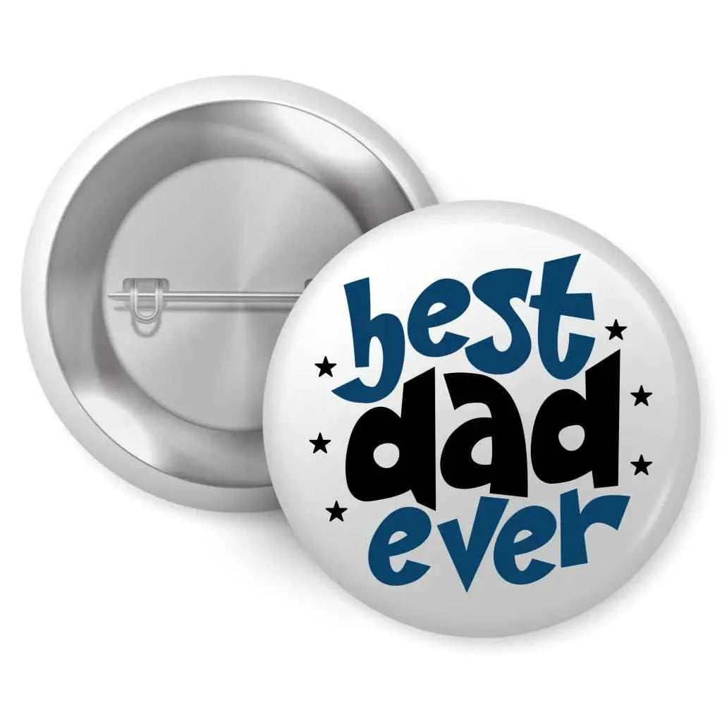 Best Dad Ever Pin Badge - 1 Inch (25mm) Button Badge for Father's Day Gifts