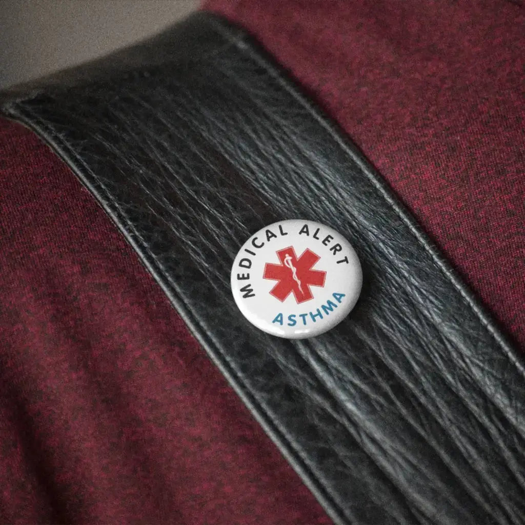 EMUWORKS Asthma Medical Alert Badge 1in 25mm Apparel