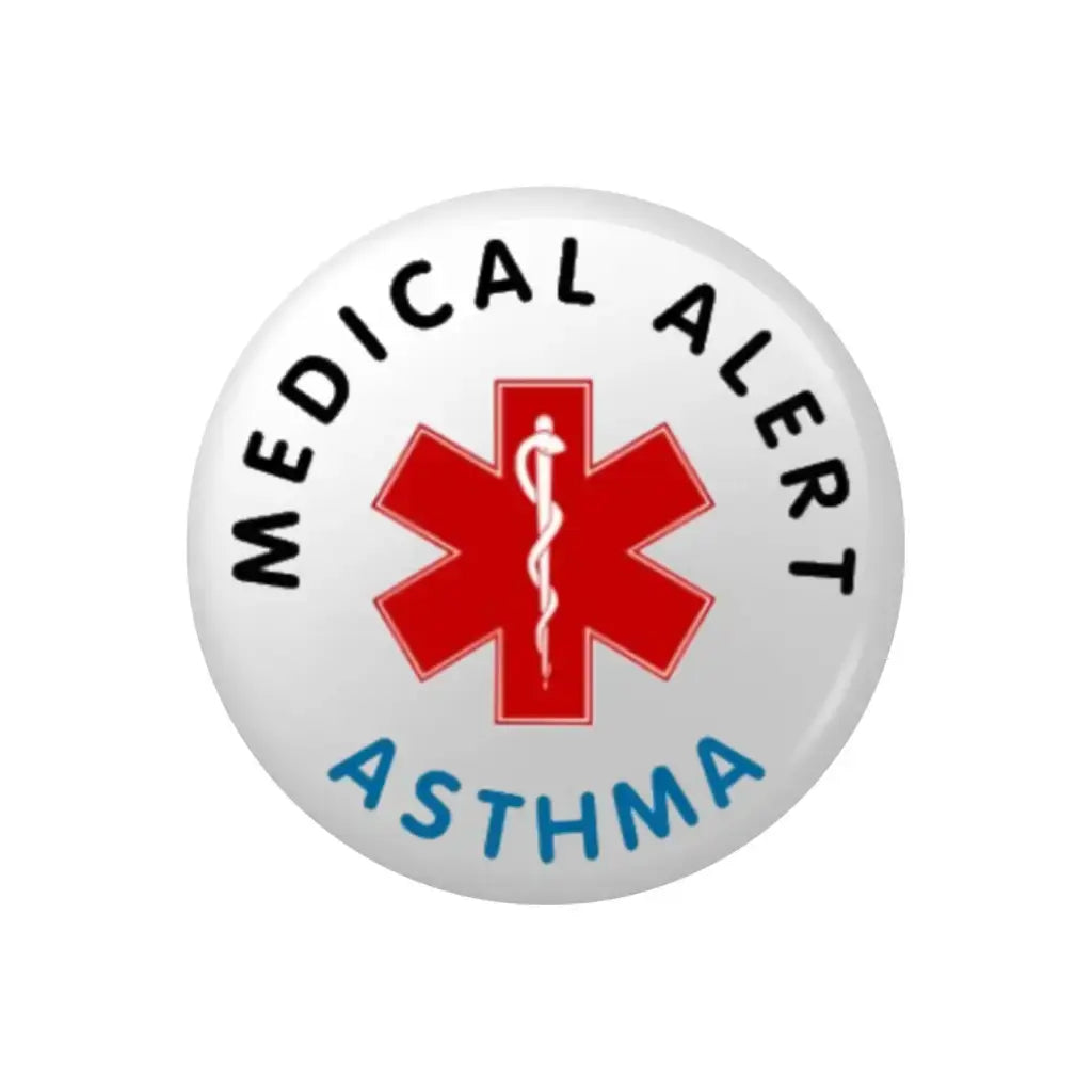 EMUWORKS Asthma Medical Alert Badge 1in 25mm Apparel