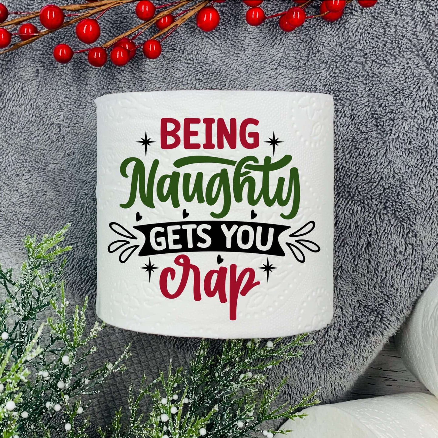 EMUWORKS Novelty Christmas Printed Toilet Roll