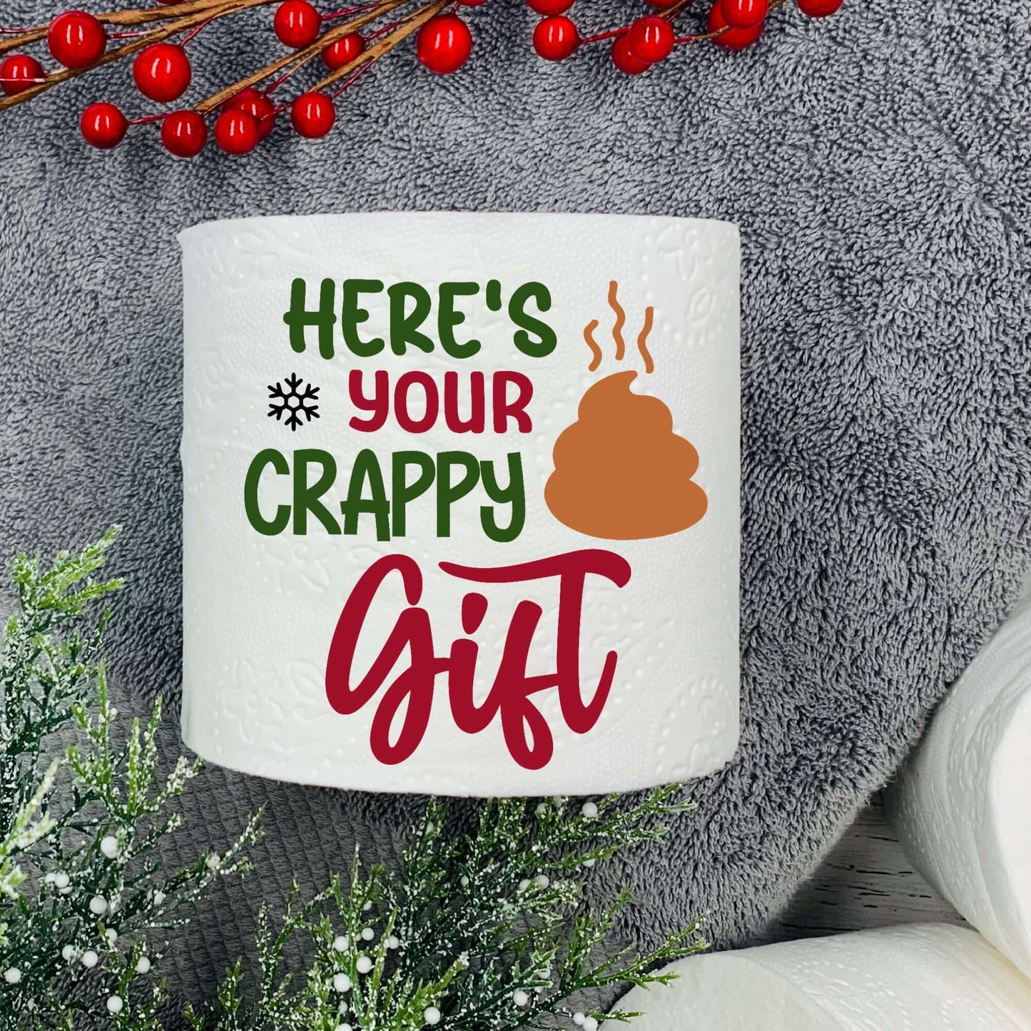 Novelty Christmas Printed Toilet Roll
