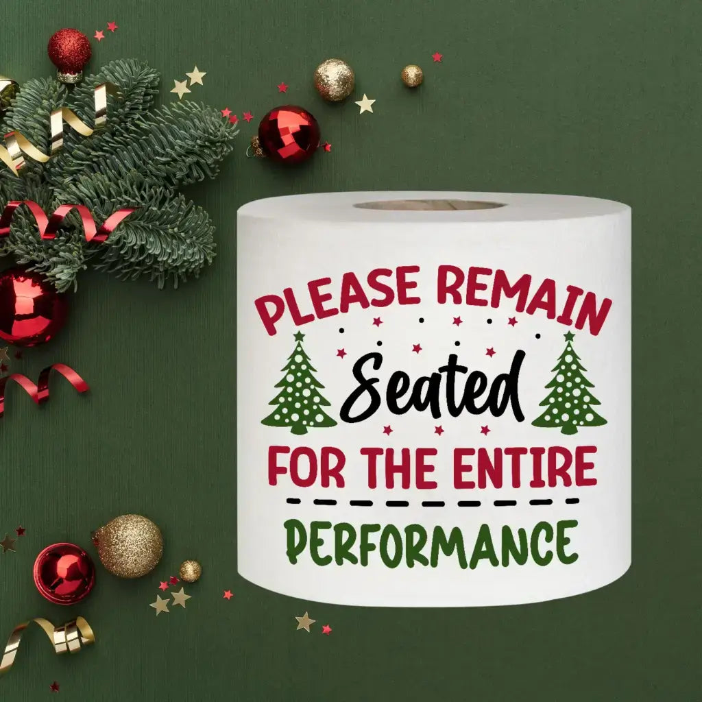 EMUWORKS Novelty Christmas Printed Toilet Roll Please