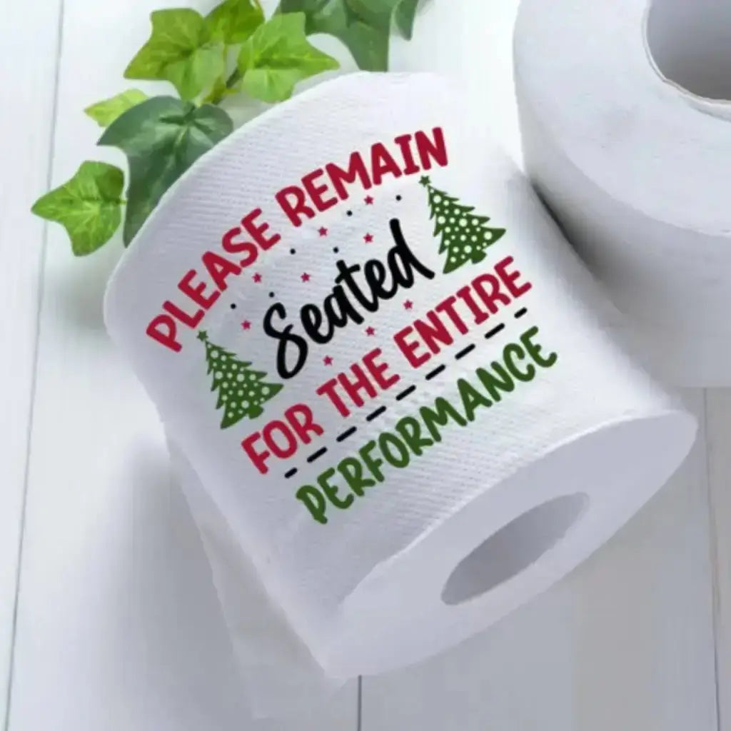 EMUWORKS Novelty Christmas Printed Toilet Roll Please