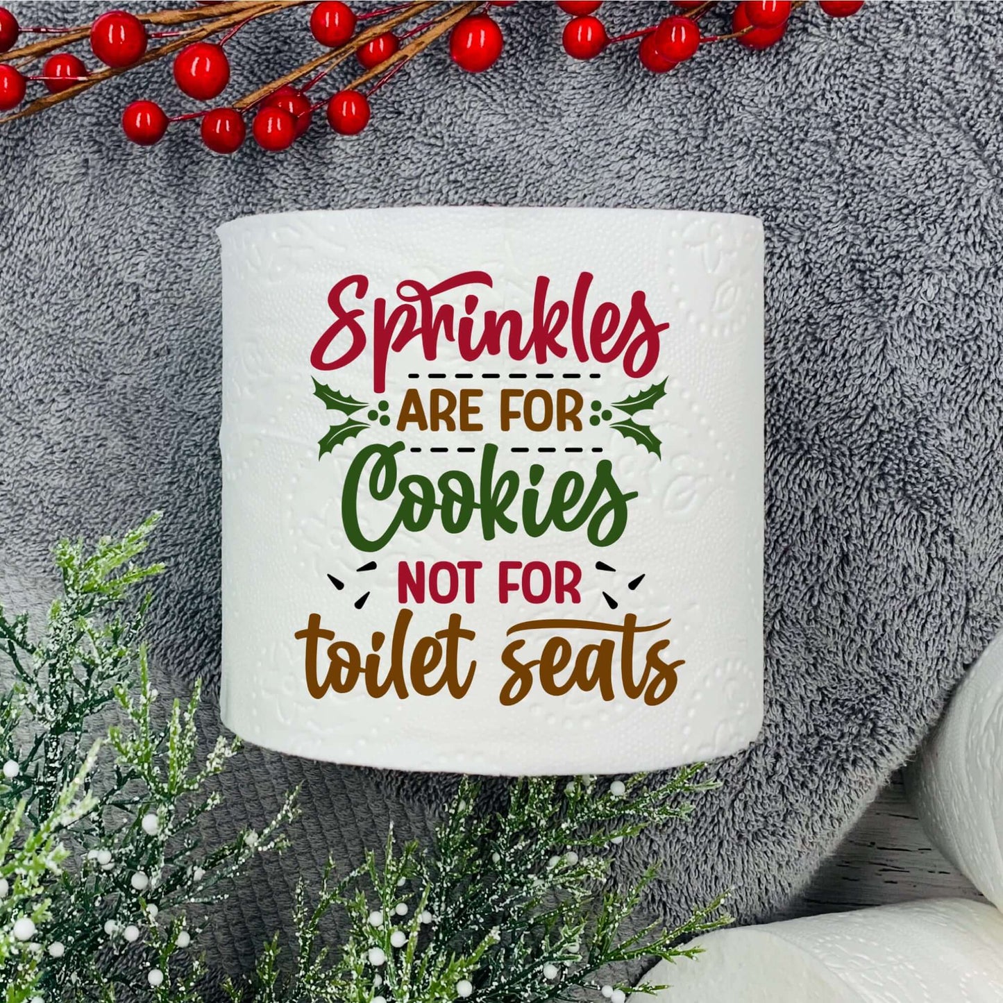 EMUWORKS Novelty Christmas Printed Toilet Roll