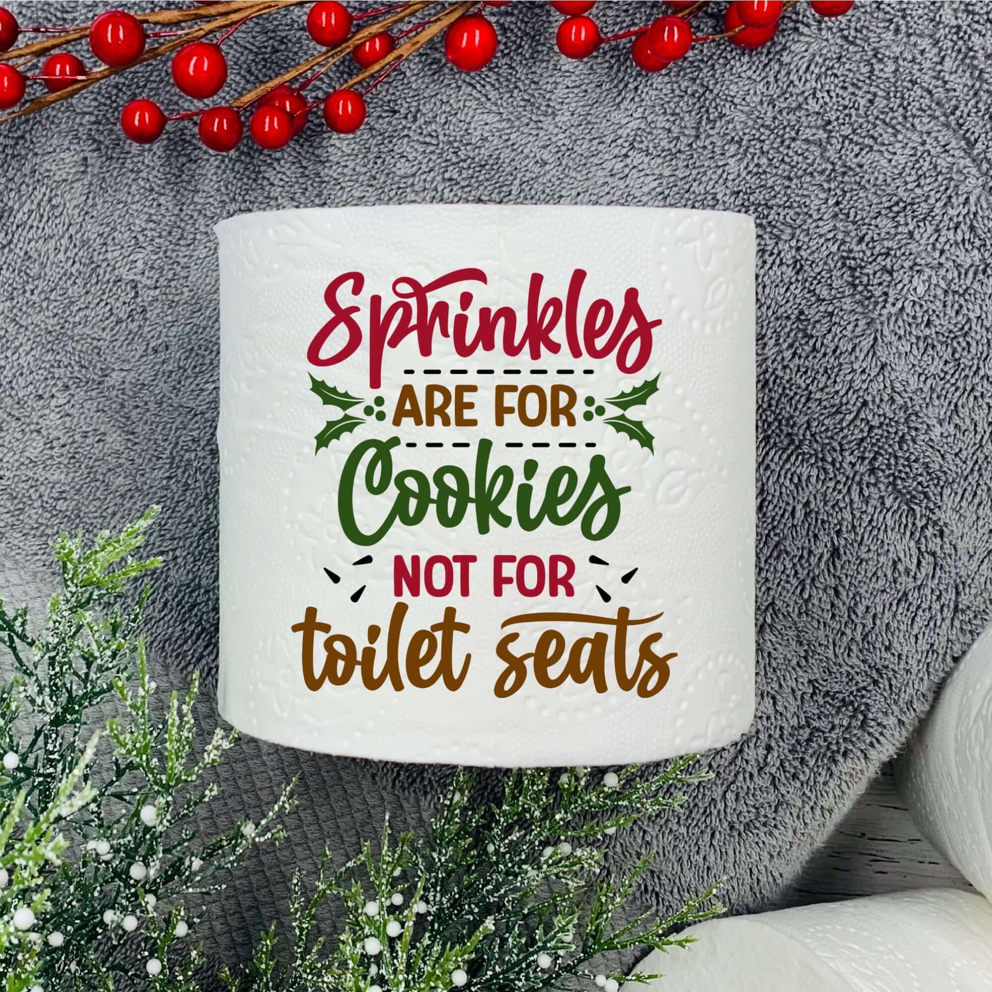 EMUWORKS Novelty Christmas Printed Toilet Roll