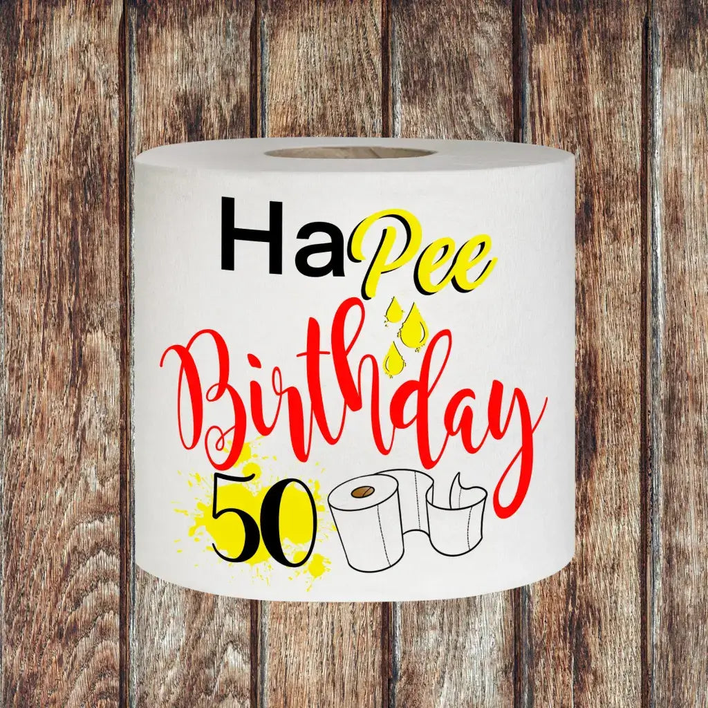 Novelty Toilet Roll 50th Birthday Printed Toilet Roll - Limited-Edition