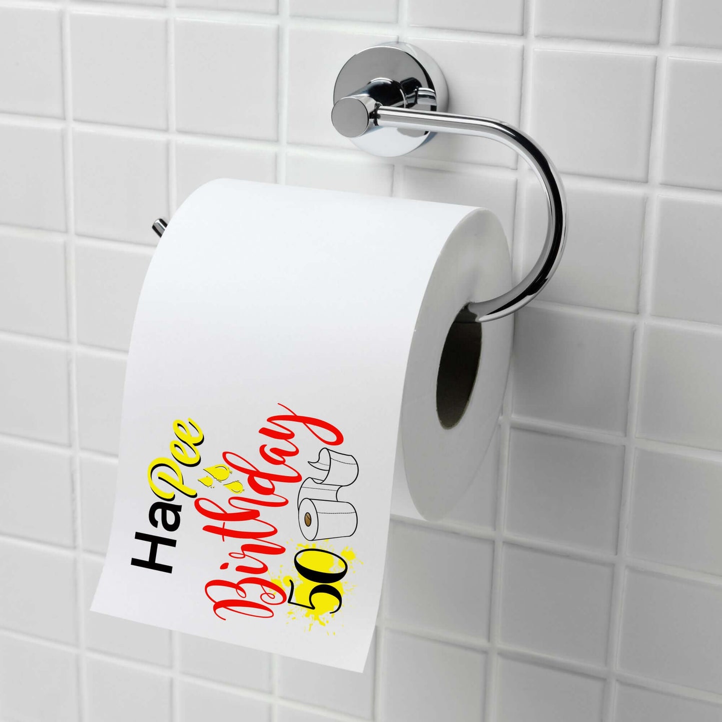 Novelty Toilet Roll 50th Birthday Printed Toilet Roll - Limited-Edition