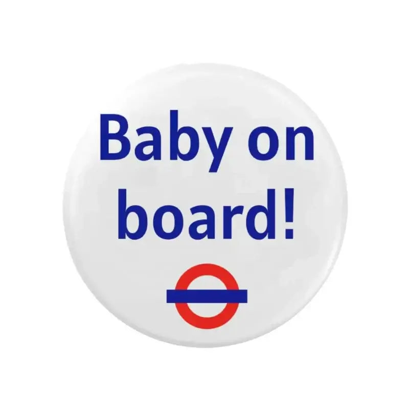 EMUWORKS Baby On Board Badges 1in 25mm - London Underground Logo , Pregnancy Announcement Pin Button Badge - EMU Works
