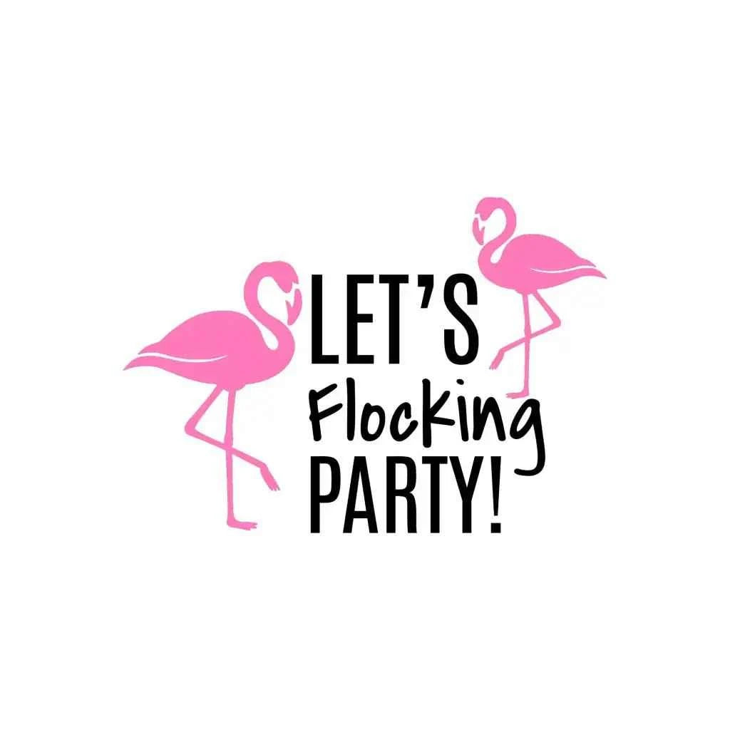 Team Bride Badges Set of 6 - Fun Flamingo Design Hen Party Accessories - 59mm Metal Pins