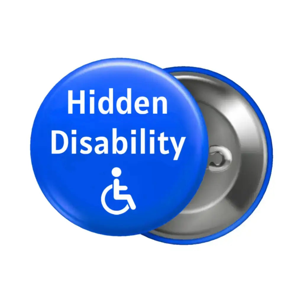 Medical Alert Badge - Hidden Disability Awareness, ID Badge for Autism & Hidden Disabilities, Travel Accessory London Underground TFL Pin Button Badge, Size 2- inches 50 mm - EMU Works