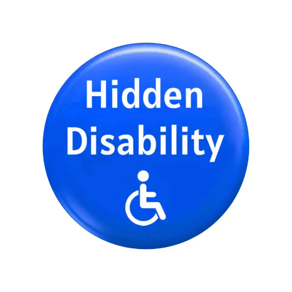 Medical Alert Badge - Hidden Disability Awareness, ID Badge for Autism & Hidden Disabilities, Travel Accessory London Underground TFL Pin Button Badge, Size 2- inches 50 mm - EMU Works