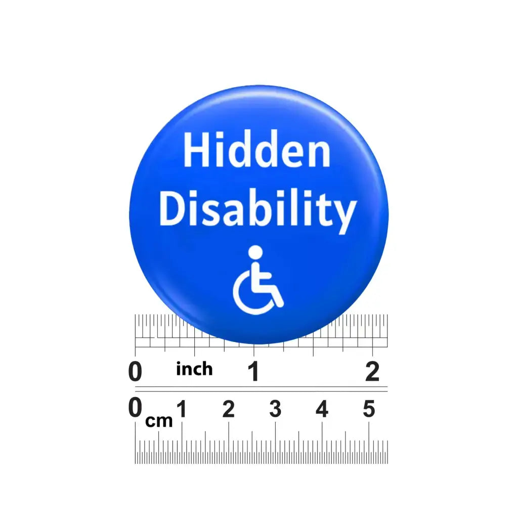 Medical Alert Badge - Hidden Disability Awareness, ID Badge for Autism & Hidden Disabilities, Travel Accessory London Underground TFL Pin Button Badge, Size 2- inches 50 mm - EMU Works