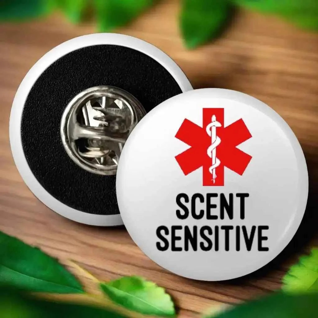 Small Medical ID Badge - Emuworks Scent Sensitive Seizures Alert Badge, Secure Fit 1" (25mm)