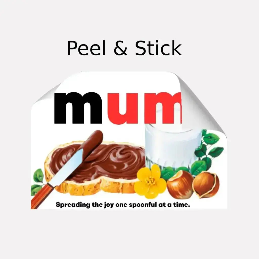 Premade Nutella Name Mum - Jar Sticker - Name Novelty Gift - Fits Jar 300gr - EMU Works
