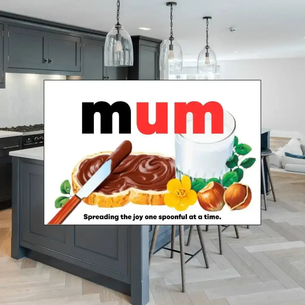 Premade Nutella Name Mum - Jar Sticker - Name Novelty Gift - Fits Jar 300gr - EMU Works