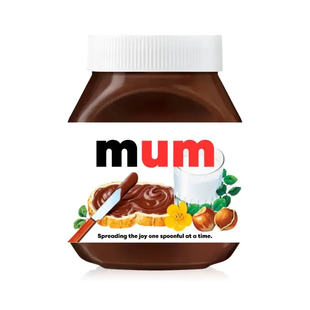 Premade Nutella Name Mum - Jar Sticker - Name Novelty Gift - Fits Jar 300gr - EMU Works